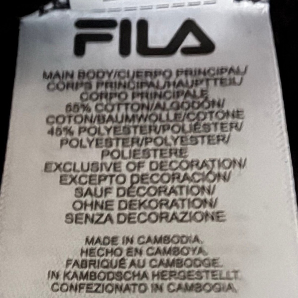 NWT FILA black hoodie L - Picture 5 of 10